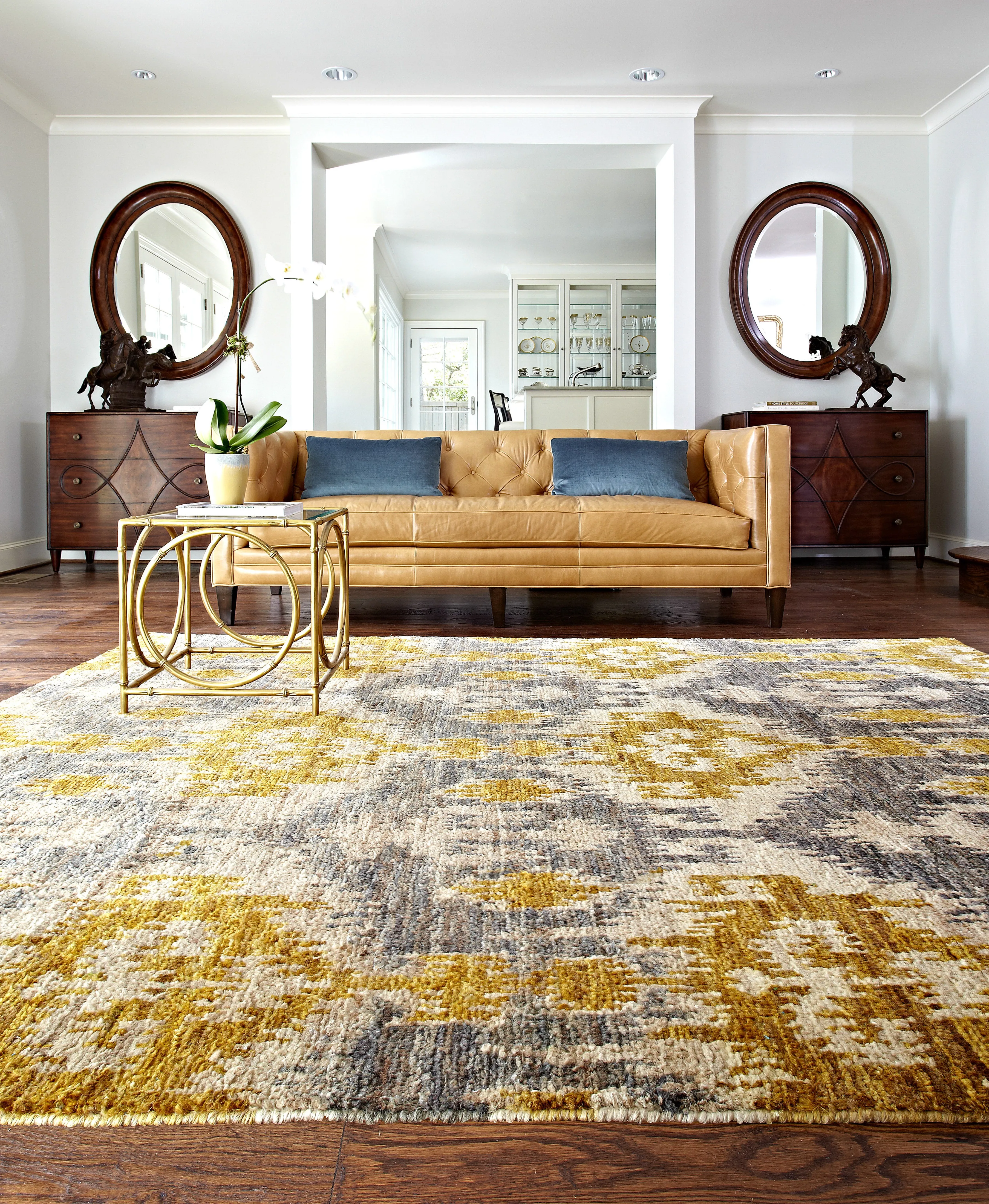 Xavier Rug in Grey & Gold