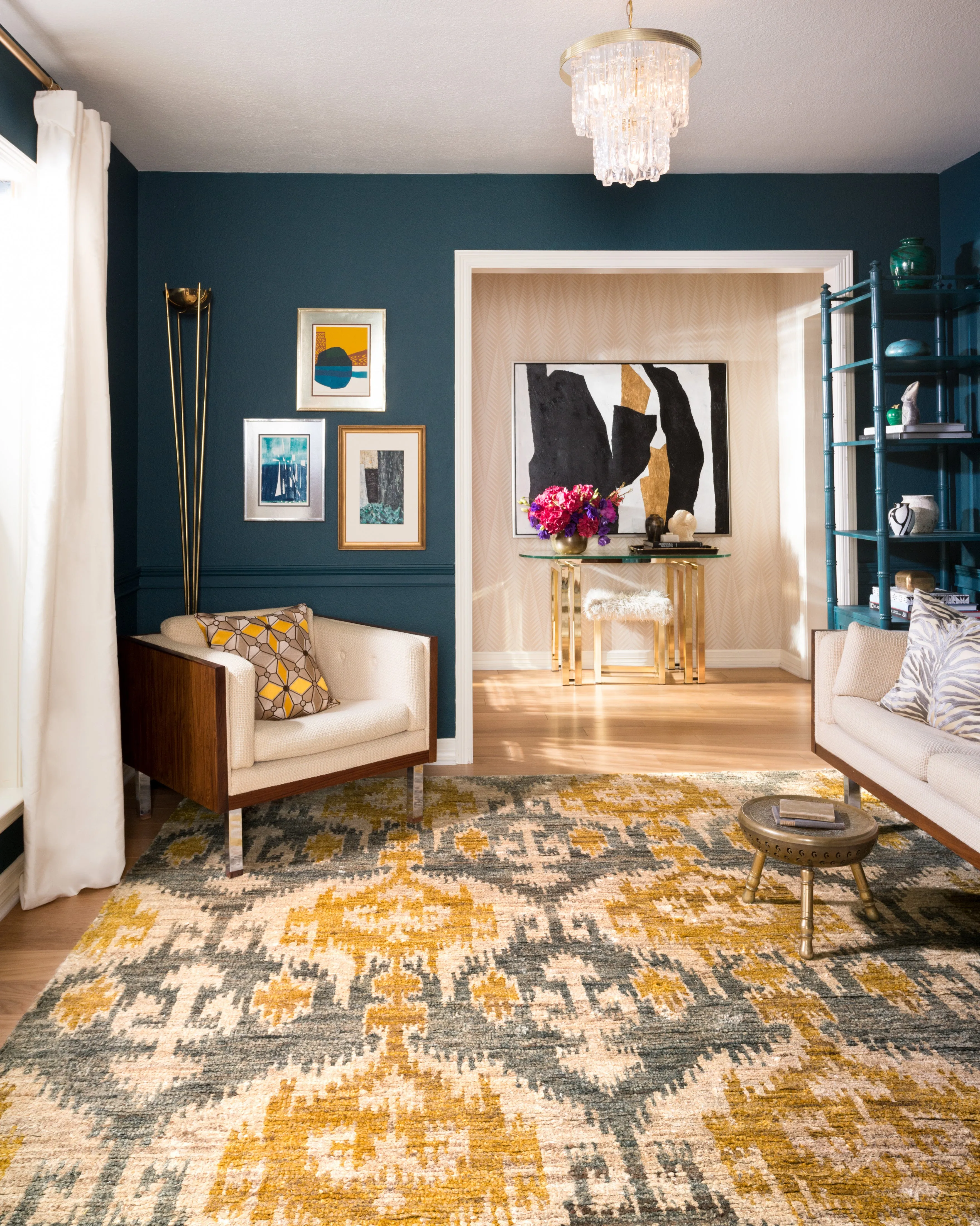Xavier Rug in Grey & Gold