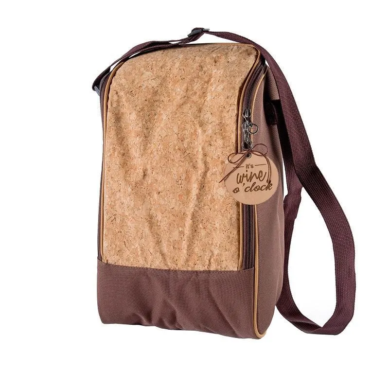 Yuppie Gift Baskets Cork Wine Cooler Bag | Brown