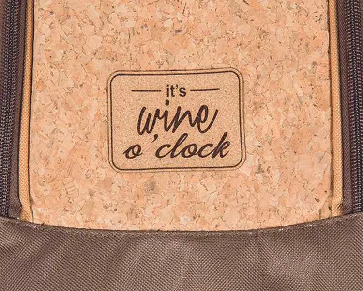 Yuppie Gift Baskets Cork Wine Cooler Bag | Brown